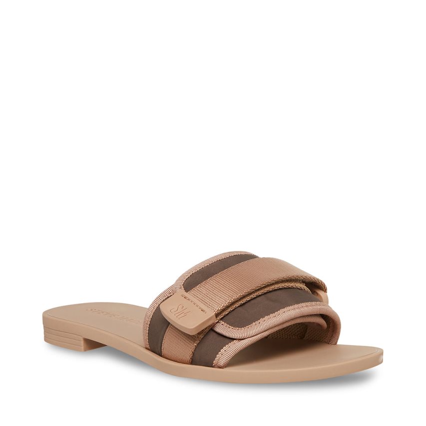 Light Brown Steve Madden Janelle Women\'s Slides | PH 1234LBU